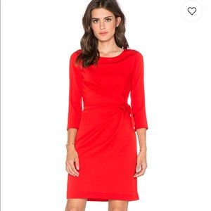 Diane von Furstenberg DVF Red Silk Zoe Dress